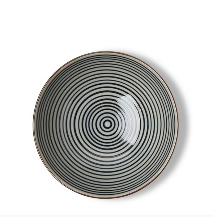 Miya Celedon Rice Bowl -  5.5" / Stripes