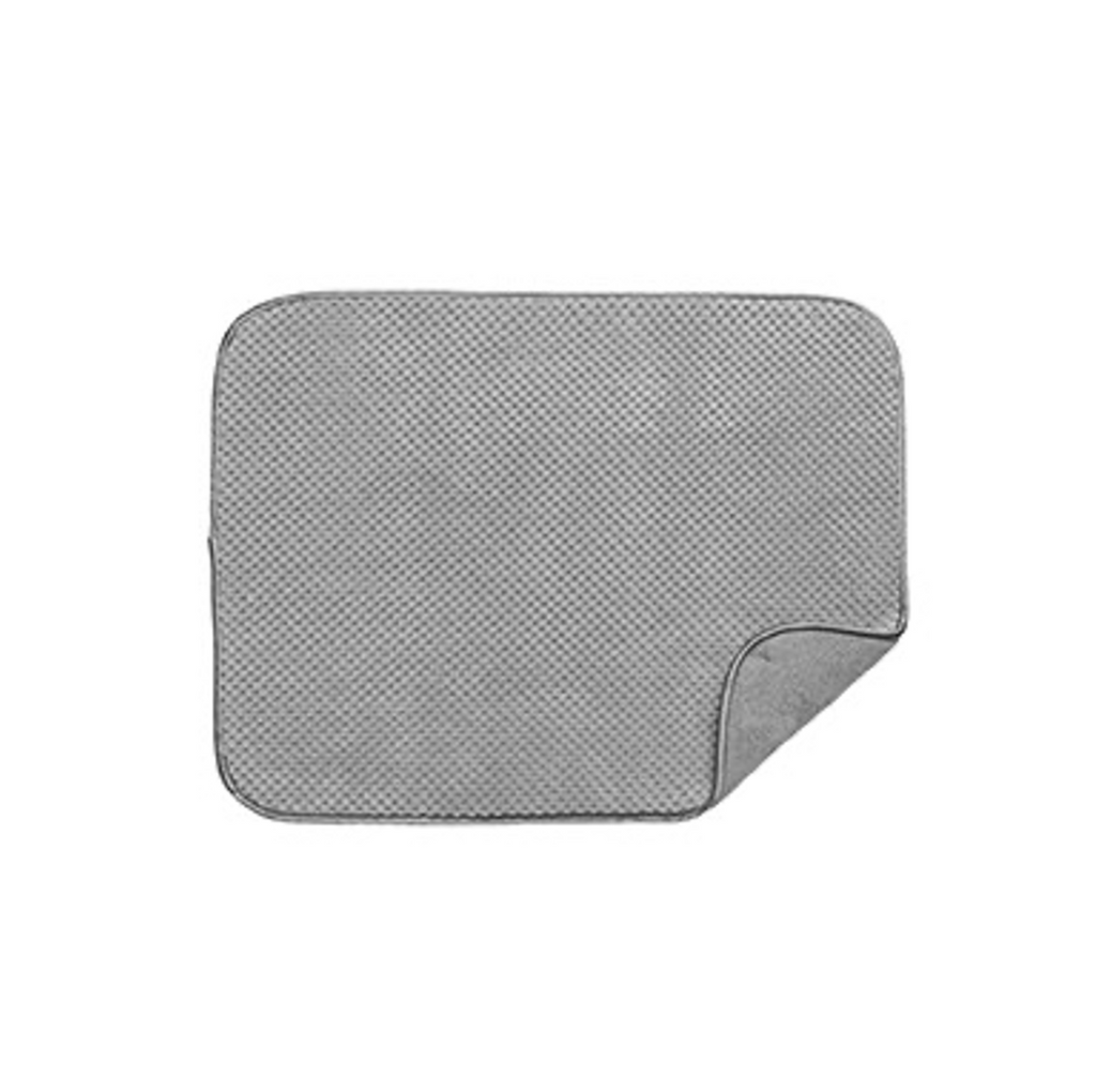 Harman Luxe Plush Microfibre Dish Drying Mat (15x20, Black)