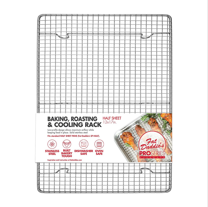 Fat Daddio's Stainless Steel Cooling & Baking Rack - Half Sheet / 12 x 17 "