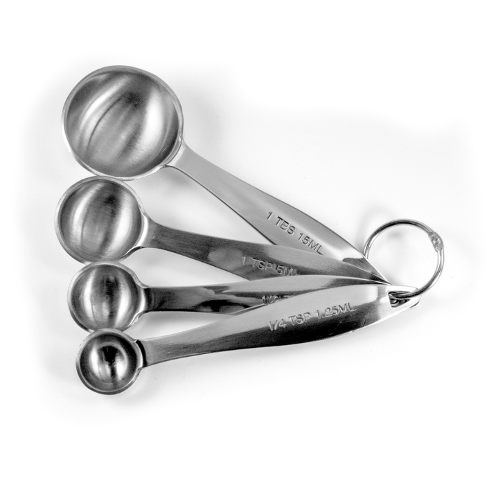 Maison Plus Silver Measuring Spoons - Set of 4