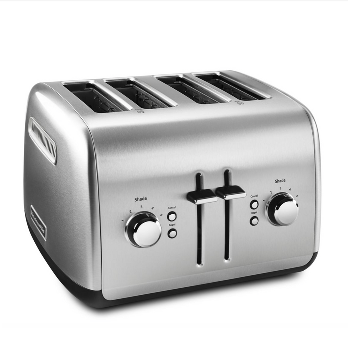 KitchenAid 4-Slice Toaster with Manual Lever - Brushed Stainless Steel