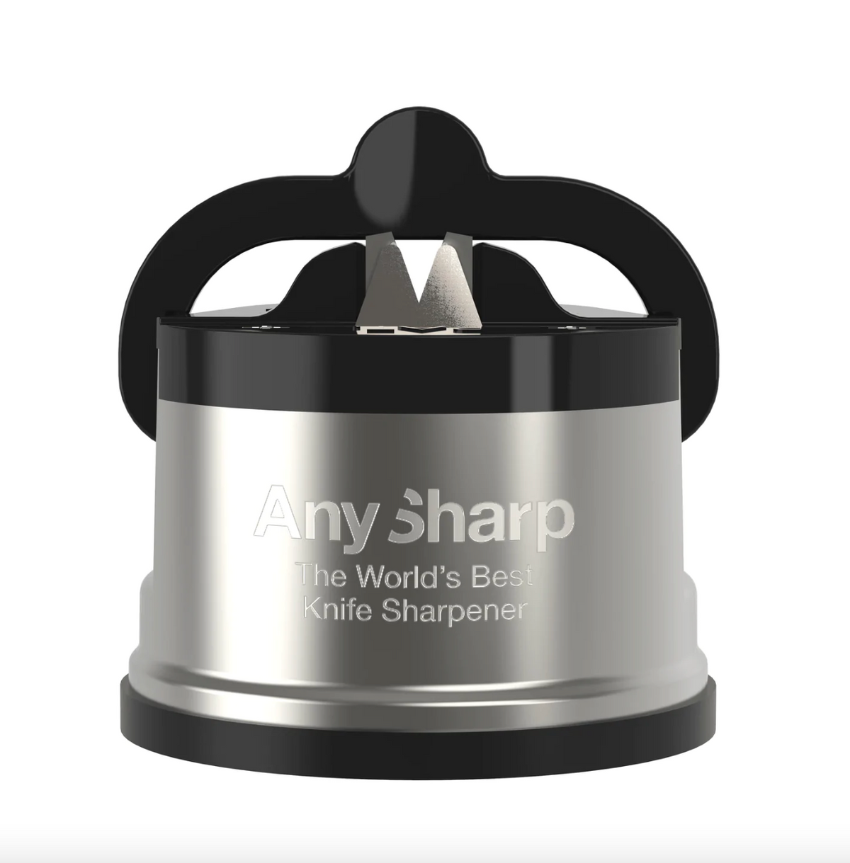 AnySharp Essentials - Knife Sharpener with PowerGrip - for Knives and Serrated Blades