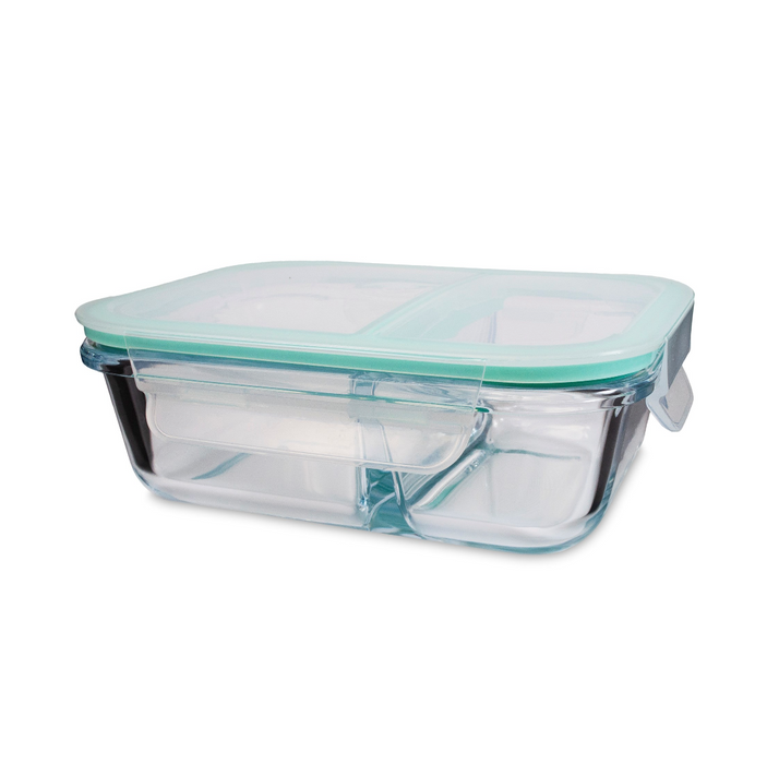 Kitchen Basics Glass storage container with locking lid - Divided / Medium