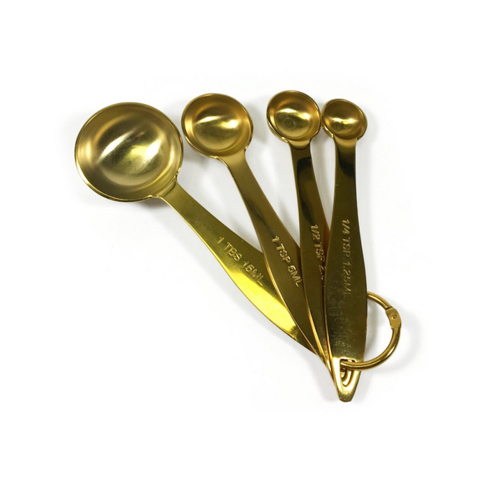Maison Plus Gold Measuring Spoons - Set of 4