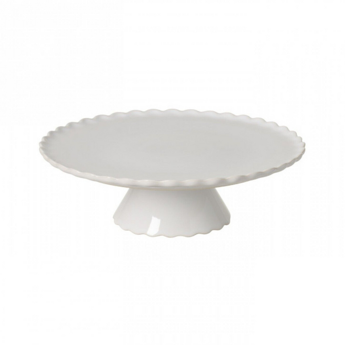 Casafina Forma Footed Plate - White 11" / 28cm