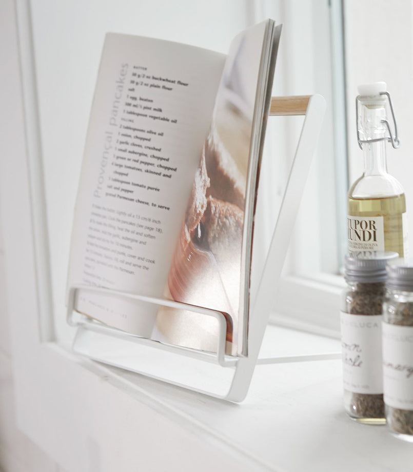 Support de livre de cuisine Yamazaki Tosca blanc