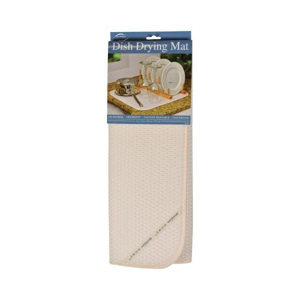 Envision Home Cream Dish Drying Mat to hand-wash dishes.
