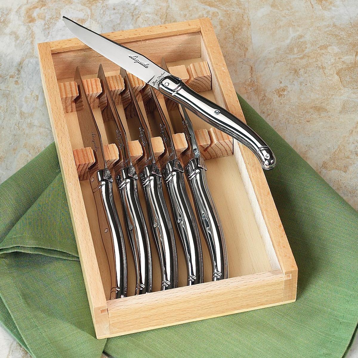 Jean Dubost Laguiole ® Grey Steak Knives, Set of 6