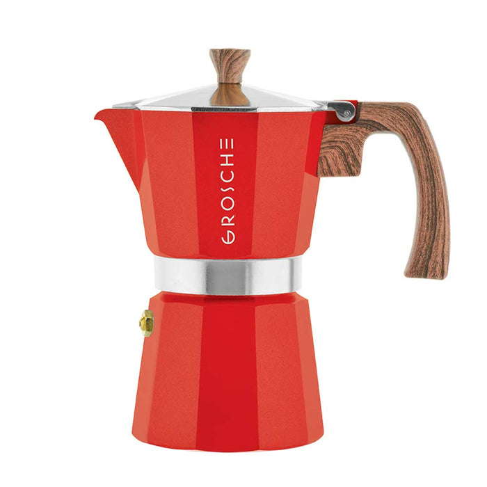 Grosche Milano Espresso Maker - Red / 6-Cup / 9.3 fl. oz