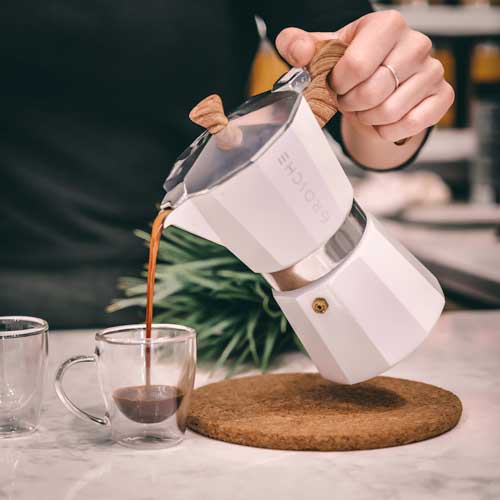 Grosche Milano Espresso Maker - White / 6-Cup / 9.3 fl. oz