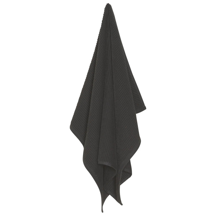 Danica Ripple Terry Coton Dishtowel - Noir