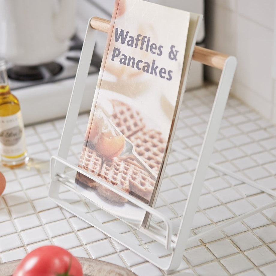 Support de livre de cuisine Yamazaki Tosca blanc