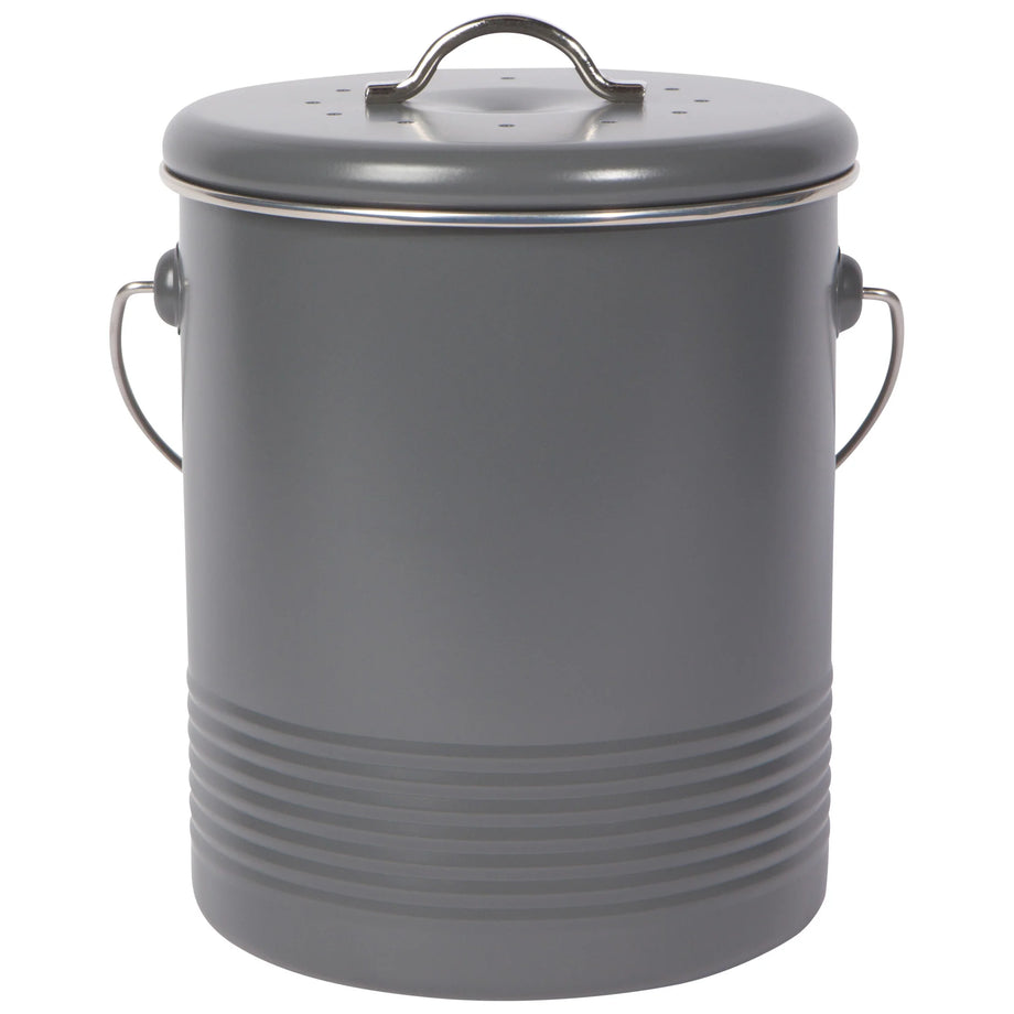 Compost Metal Bin with Activated Charcoal filter - 1.25 Gallon
