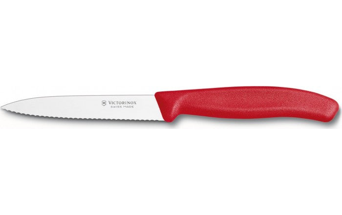Victorinox 4" Serrated Paring Knife - Red