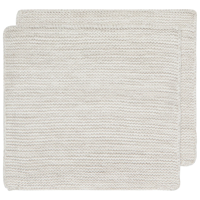 Danica Heirloom Knit Dishcloths Set of 2 - Dove Gray