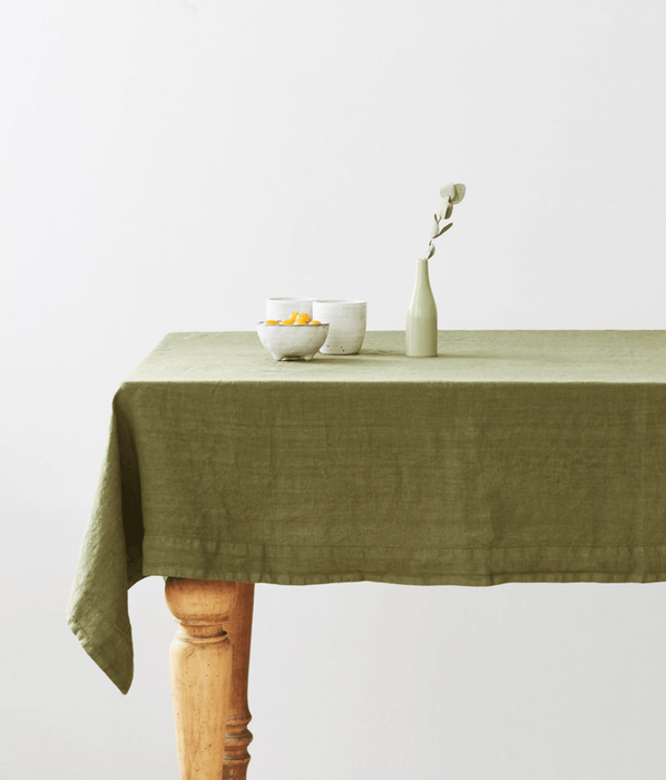 Linen Tales Linen Tablecloth - Martini Olive/ 10-12 ppl (140cm x 300cm) - Floor Model
